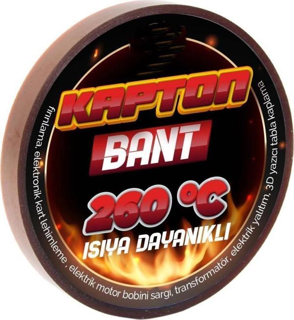 Yanmaz Kapton Bandı, 260 Dereceye Dayanıklı Termal Bant 15mmx33mt - Image 1