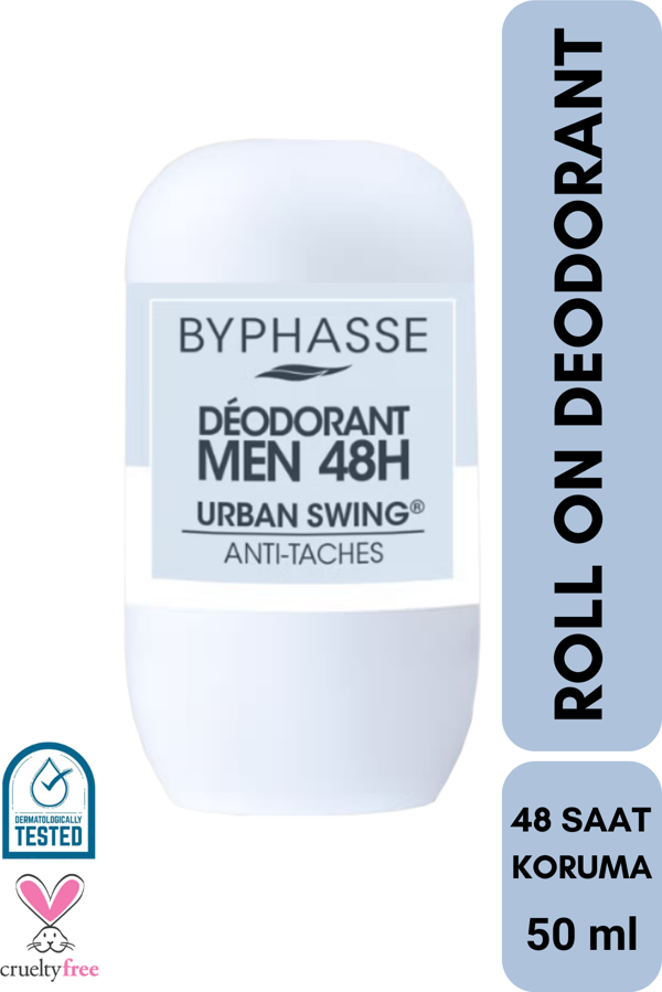 48H Men Roll-on Deodorant Urban Swing 50ml - Image 1