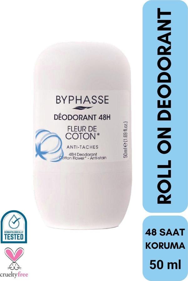48H Roll-on Deodorant Cotton Flower 50ml - Image 1
