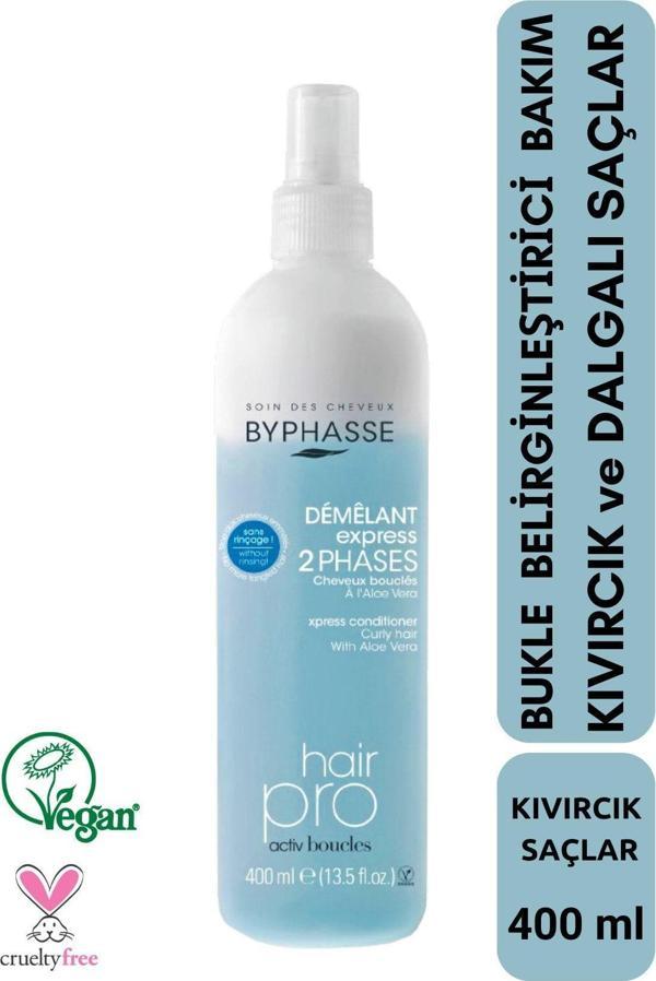 Bukleli Saçlara Özel Çift Fazlı Vegan Sıvı Saç Kremi 400ml - Image 1