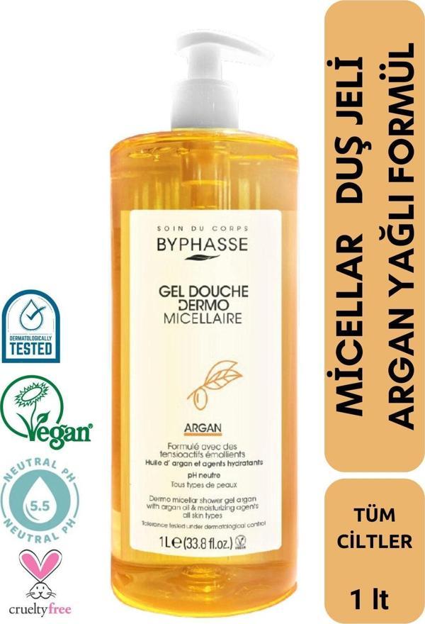 Dermo Micellar Argan Oil Duş Jeli Tüm Ciltler İçin 1000ml - Image 1