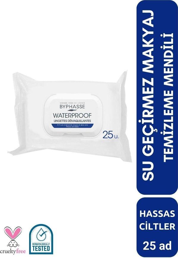 Waterproof Makyaj Temizleme Mendili Hassas Ciltler 25 adet - Image 1