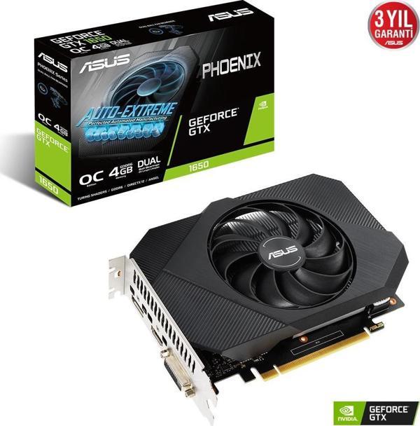 Asus PH-GTX1650-O4GD6 4Gb Gddr6 12Gbps 128-bit Dvi-Hdmi-Dp Ekran Kartı - Image 1