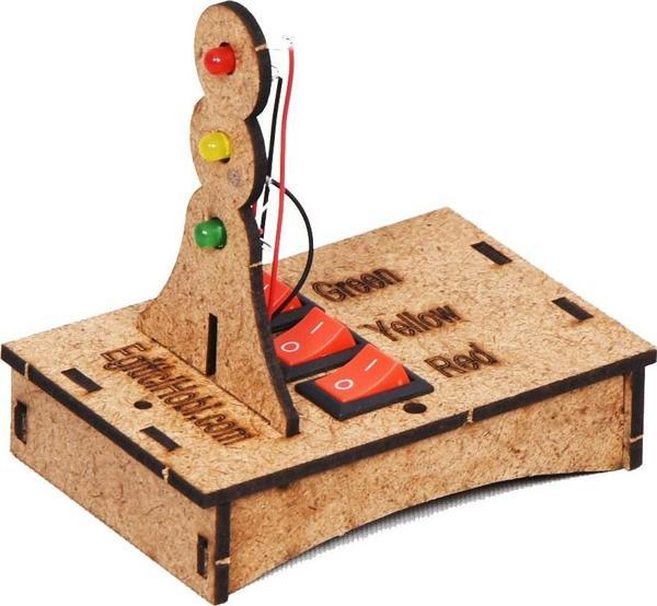 Eğitici Hobi Okul Projesi-5 Led Trafik Işıkları Öğretim Seti, Paralel Bağlı Devre - Demonte Ürün - Image 1