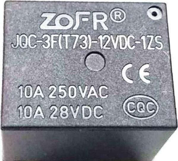 Emay Center JQC-3F(T73)-12vdc 1ZS 12V 10A 250VAC 10A 28VDC Küp Role Kare Röle - Image 1