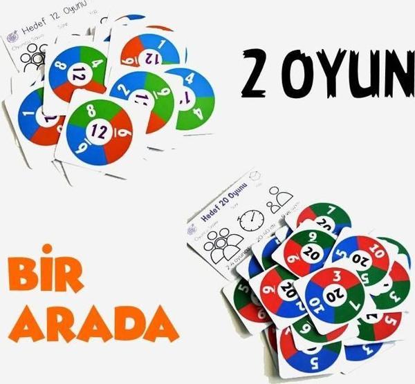 Oyunlarla Fen 2li Hedef Oyun Seti - Hedef 12 ve Hedef 20 bir arada - Matematik İşlem Oyunu - Image 1