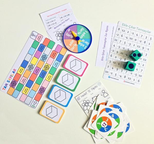 Oyunlarla Fen Tamsayılarla İşlemler Oyun Seti 3 Oyun Bir Arada - Matematik 7. sınıf İşlem  - Image 1