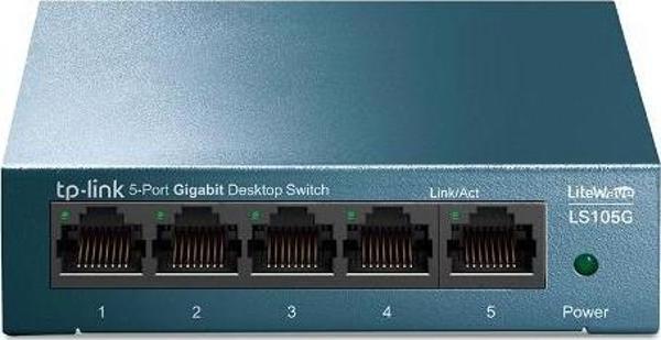 Tp-Link LS105G 5 Port 10-100-1000 Mbps Switch Metal Kasa - Image 1