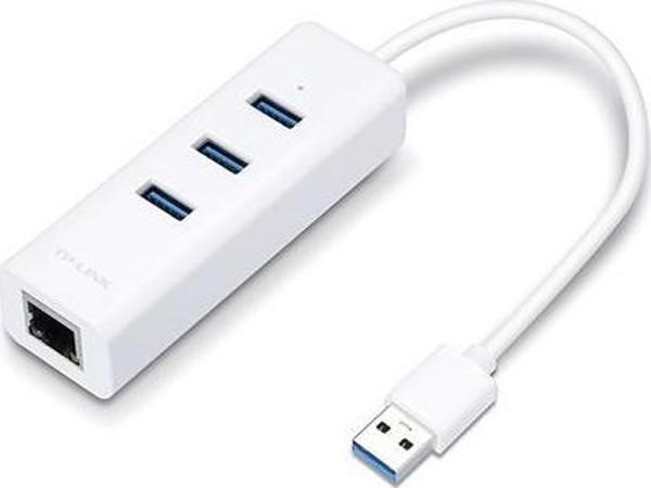 Tp-Link UE330 10-100-1000 Mbps 3.0 USB Ethernet Çevirici + 3 Port USB Çoğaltıcı - Image 1