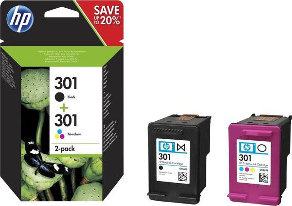 HP 301 Black-Color Siyah-Renkli Multi Paket N9J72AE - Image 1