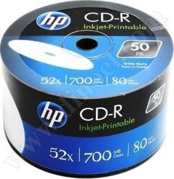 Hp CD-R 700MB-80min Printable 50li Shrink - Image 1