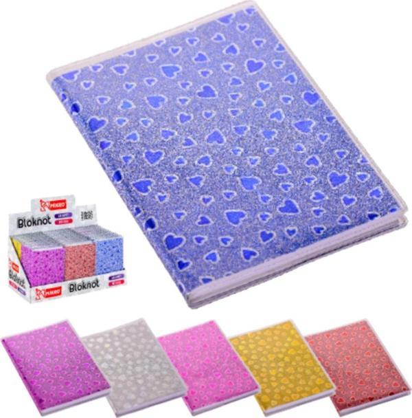 Mikro 9x13 Cm Kalpli Çizgili Bloknot Not Defteri 64 Yaprak Nt-215 - Image 1