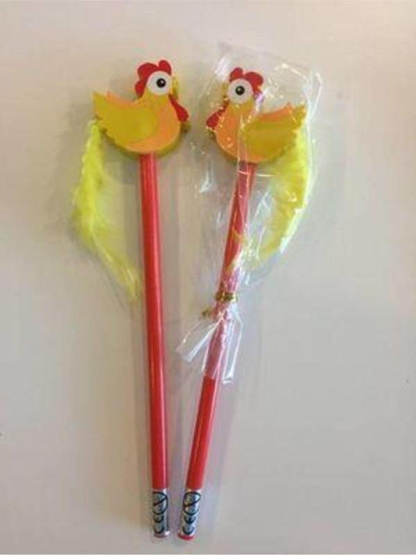 Dolpin 3d Silgi Başlıklı Horoz Şeklinde Kurşun Kalem - 1 Adet - Image 1