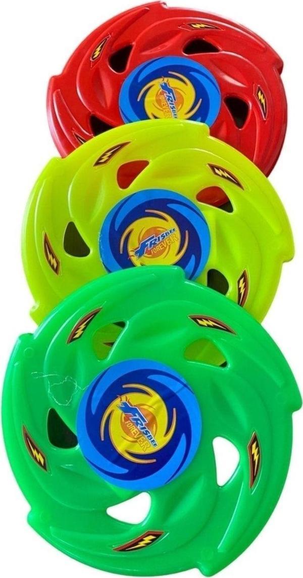 faial Frizbi Fırlatma Diski 3'Lü Set 24 Cm Plaj Kumsal Oyuncağı - Image 1