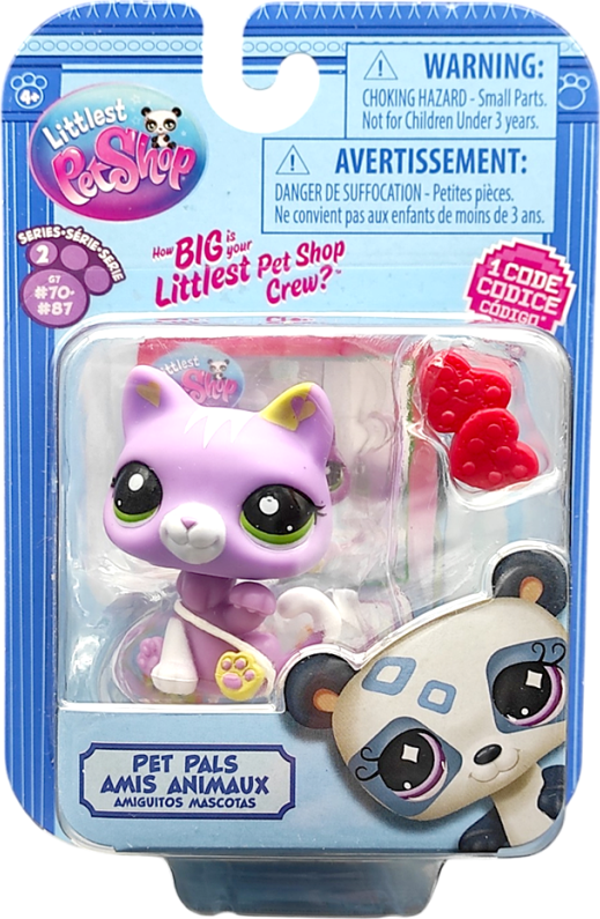 Hasbro Littlest Pet Shop Tekli Figür 00522 G7#74 MOR KEDİ - Image 1