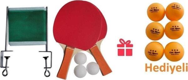 faial Masa Tenis Seti Pinpon Seti 2 Raket 3 Top File Takma Aparatları+ 6 Adet Pinpon Maç Topu - Image 1
