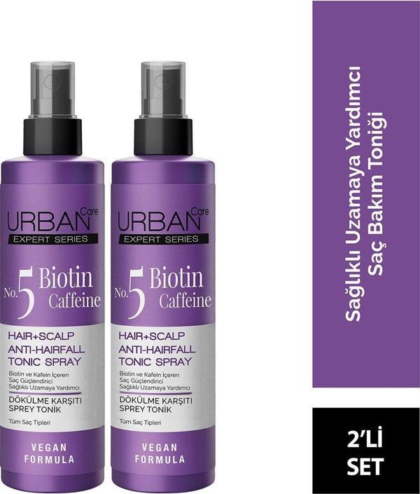 Urban Care Expert Biotin Ve Kafein Dökülme Karşıtı Saç Toniği X2 Adet - Vegan - 200 Ml + 200 Ml - Image 1
