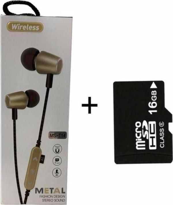 Platoon 16 Gb Hafıza Kartı Hediyeli Bluetooth Kulaklık Mp3 Player Müzik Çalar Kulaklık - Image 1