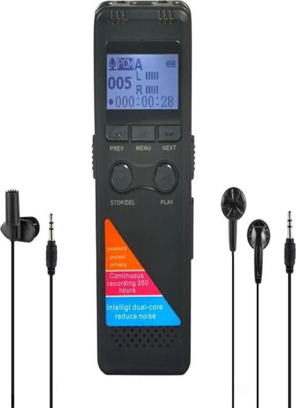 Ultratekno 10 Gün Kesintisiz Kayıt Yapan 2 Mikrofonlu Dijital Ekranlı Metal 32 Gb Profesyonel Ses Kayıt Cihazı - Image 1
