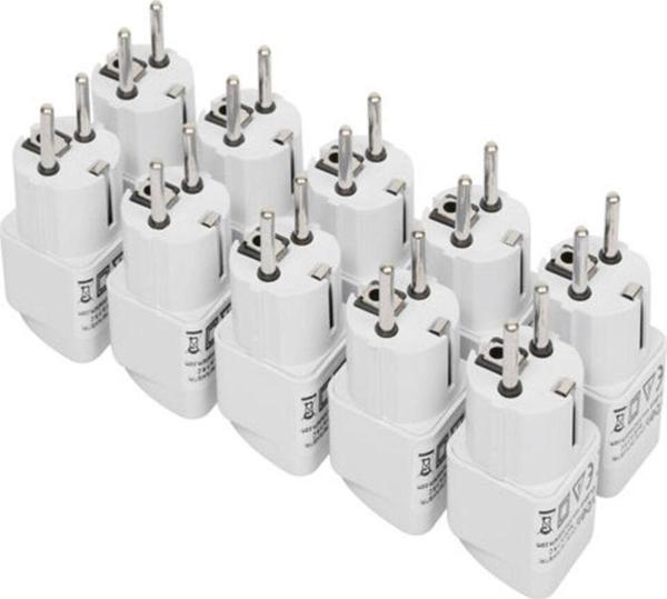 Ultratekno 10'Lu Ekonomik Paket Ingiliz Fişi Çevirici 220V Fiş Priz Dönüştürücü - Image 1