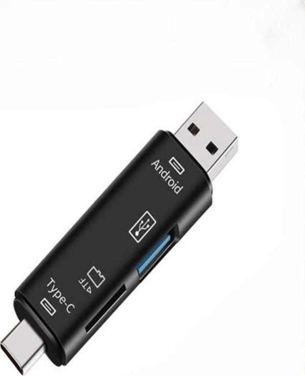 Ultratekno 5'İ 1 Arada Usb Flash Bellek & Tf Kart Micro Sdhc Kart Okuyucu Otg Type C Micro Usb Otg - Image 1