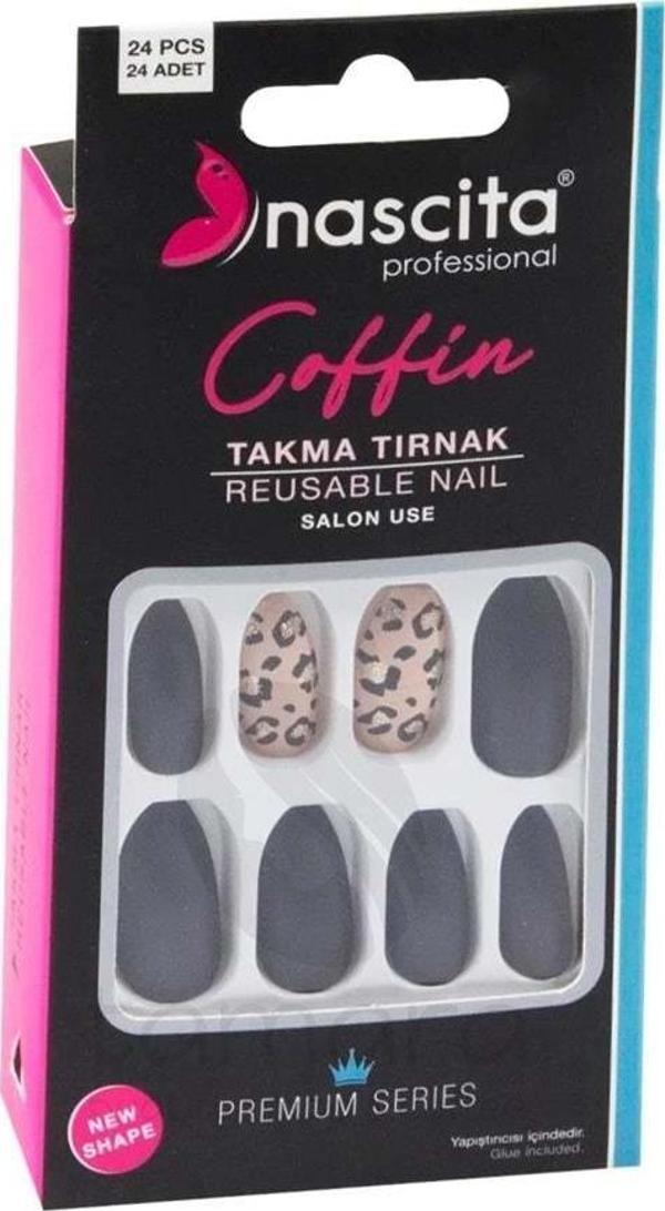 NASNAIL00146 24 LÜ RENKLİ TAKMA TIRNAK COFFIN - Image 1