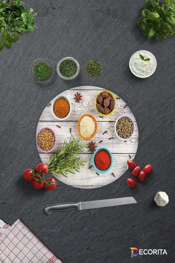 Cam Kesme Tahtası - Cam Kesme Tablası | Baharat Festivali | Çap32cm - Image 1