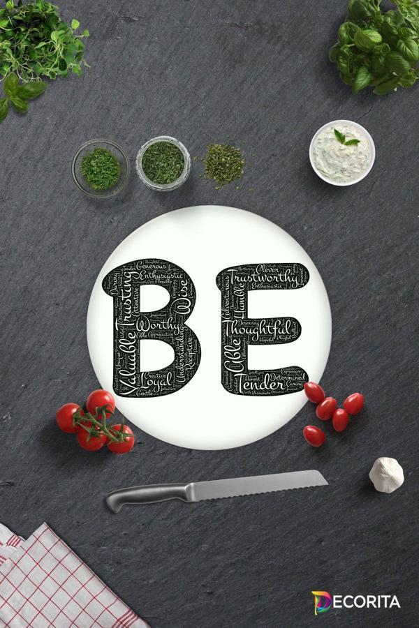 Cam Kesme Tahtası - Cam Kesme Tablası | Being Temalı | Çap32cm - Image 1