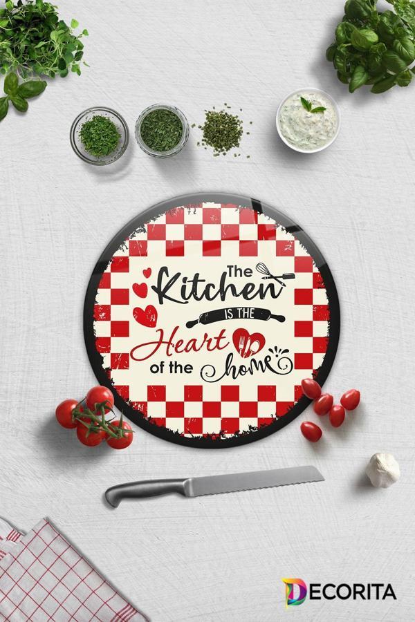 Cam Kesme Tahtası - Cam Kesme Tablası | Kitchen Heart | Çap32cm - Image 1