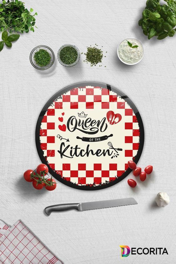 Cam Kesme Tahtası - Cam Kesme Tablası | Kitchen Queen | Çap32cm - Image 1