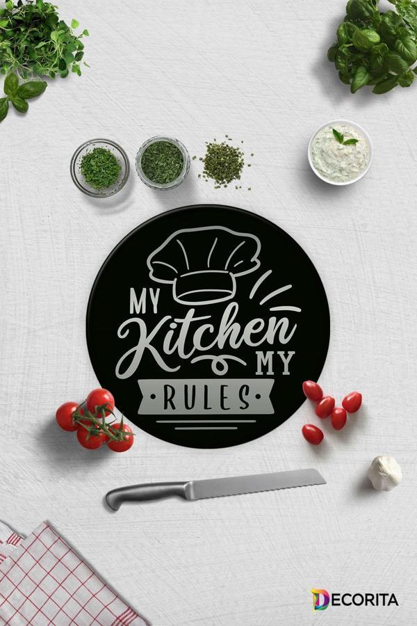 Cam Kesme Tahtası - Cam Kesme Tablası | My Kitchen My Rules | Çap32cm - Image 1