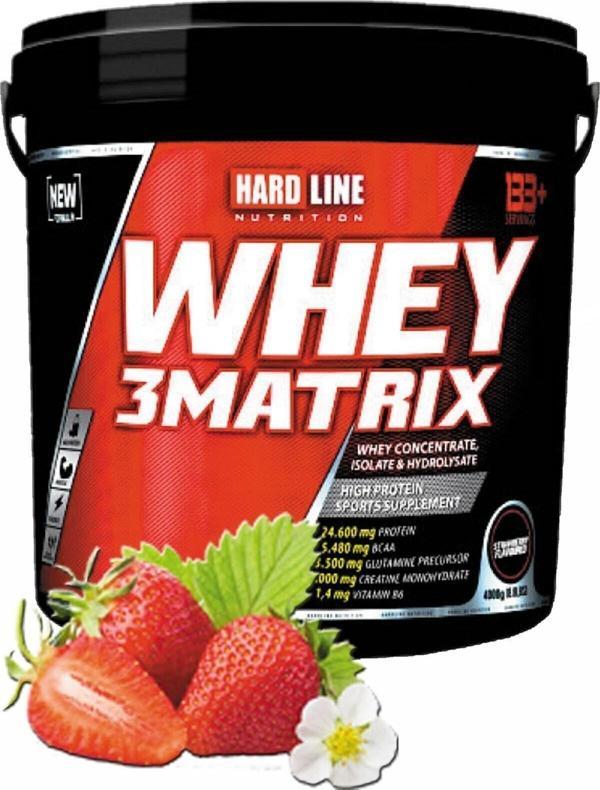 Hardline Whey 3Matrix 4000 Gr Çilekli (Halal Certified) - Image 1