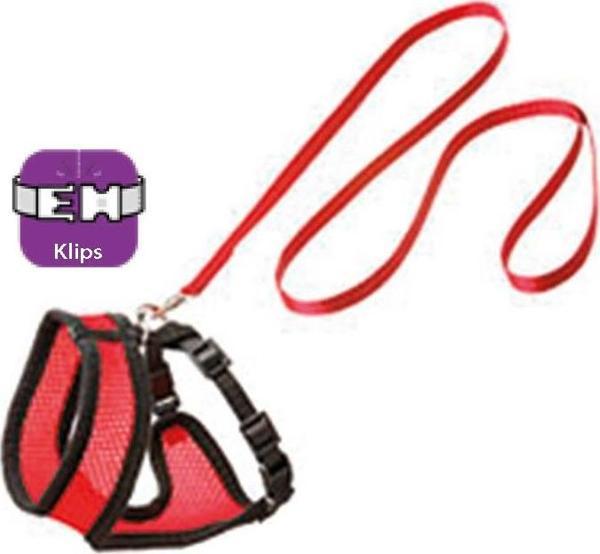 Karlıe Kedi Göğüs Tasma 38cm Kırmızı-siyah - Image 1