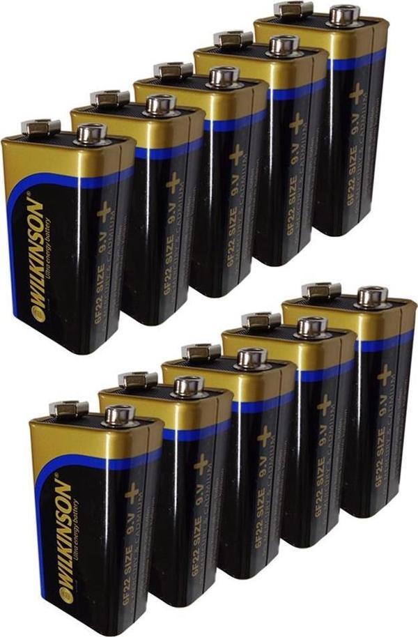 9 Volt Pil 10 Adet Extra Güçlü Karbon 9 Wolt Çift Başlıklı Kare Pil Oyuncak Araba Radyo Telsiz Drone El Feneri Duman De - Image 1