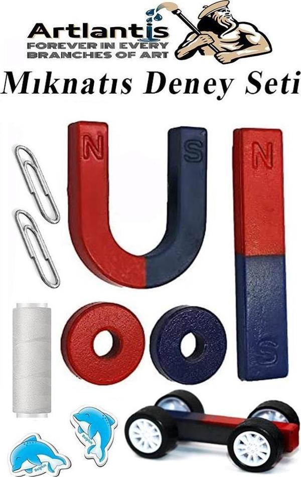 Mıknatıs Seti 10 Parça 1 Paket Deney Malzemesi Okul Projeleri İçin Manyetik U I Araba Halka Mıknatıs Deney Oyun Seti - Image 1