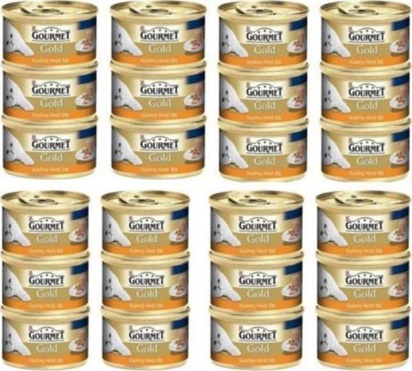 Gourmet Gold Kıyılmış Hindi Etli Konserve Yetişkin Kedi Maması 24 x 85 G - Image 1