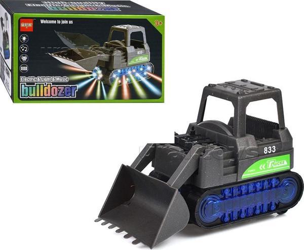 3D Işıklı Sesli Müzikli Çarp Dön Sensörlü İş Makinesi Dozer - Image 1