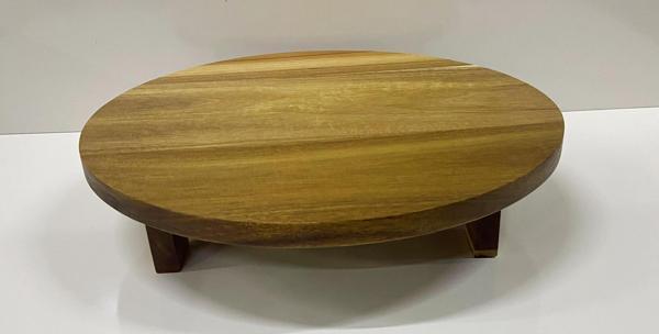 Akasya Ayaklı Sunumluk Yuvarlak 25 CM - Image 1