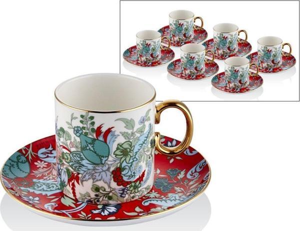 Scarlet Porselen 12 Parça 6 Kişilik Çay Takımı - Image 1