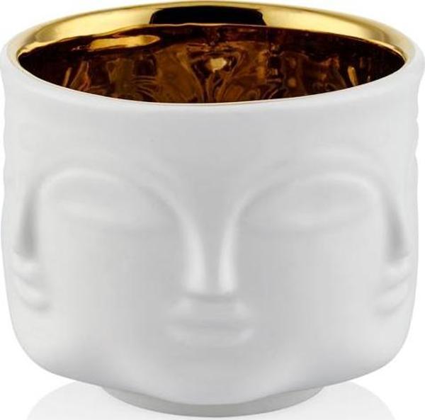 Havelka Suratlı Dekoratif Büyük Boy Saksı Gold 11,6cm - Image 1