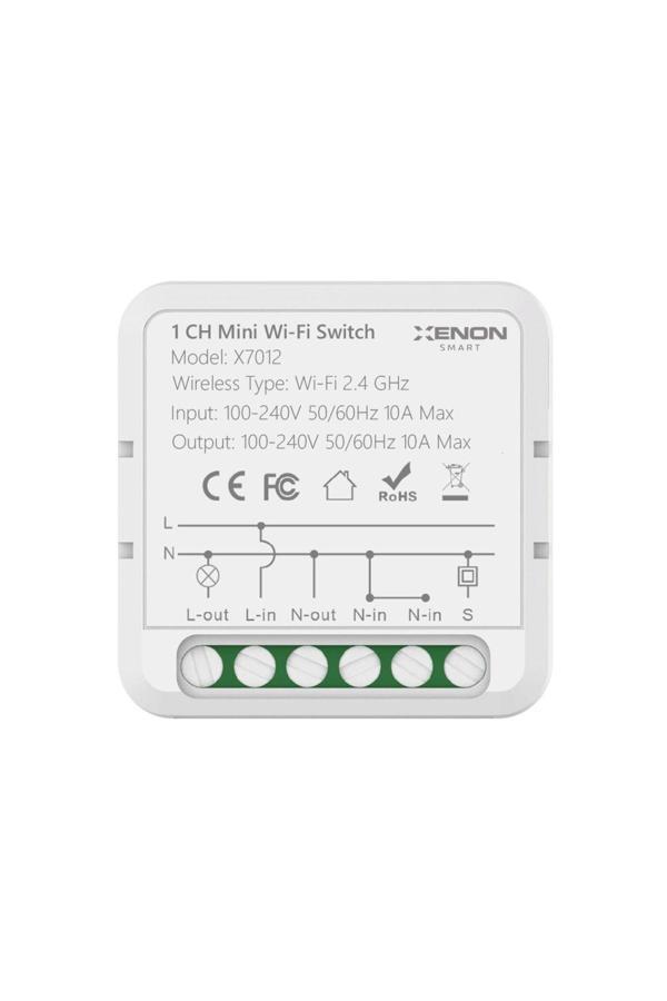 Xenon Smart Akıllı Sıva Altı Tekli Anahtar Switch Mobil Uygulama Wi-Fi Bluetooth Uzaktan Kontrol X7012 - Image 1