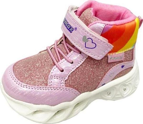 Promax 1730 Işıklı Deri Simli Bebek Spor Bot - Image 1
