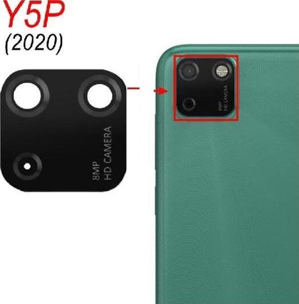 Tkgz Huawei Y5P Arka Kamera Camı Lens Yapışkanlı - Image 1