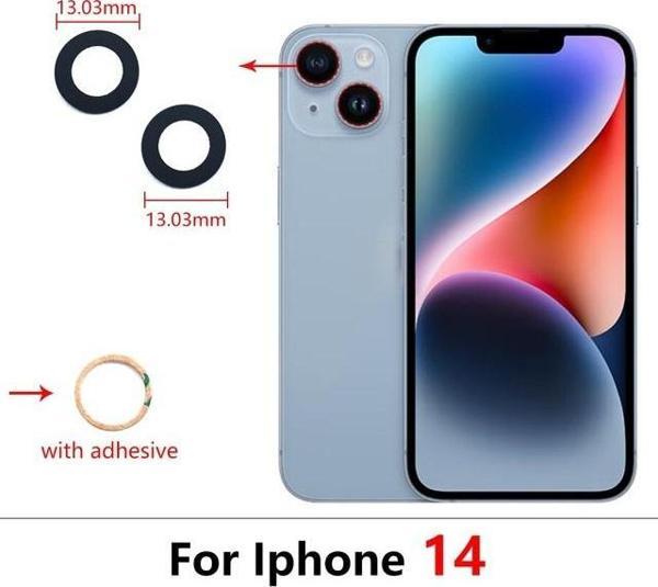 Tkgz İphone 14 2Lİ Arka Kamera Camı Lens Yapışkanlı - Image 1