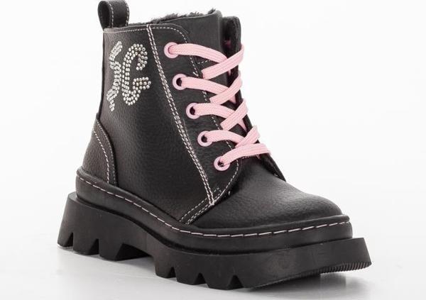 Şiringenç 6771F Deri Postal Anatomik Kız Çocuk Bot Siyah Pembe - Image 1