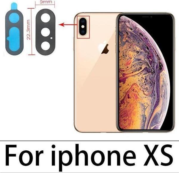 Tkgz İphone XS MAX-XS Arka Kamera Camı Lens Yapışkanlı - Image 1