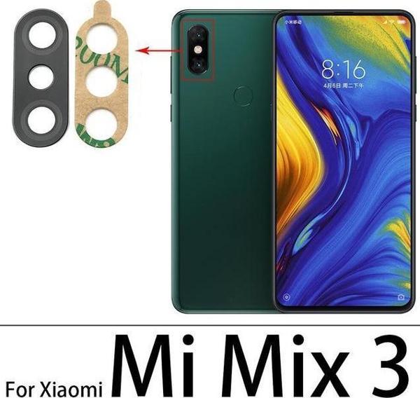 Tkgz Xiaomi Mİ MİX 3 Arka Kamera Camı Lens Yapışkanlı - Image 1