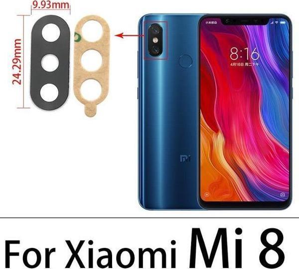 Tkgz Xiaomi Mİ8 Arka Kamera Camı Lens Yapışkanlı - Image 1