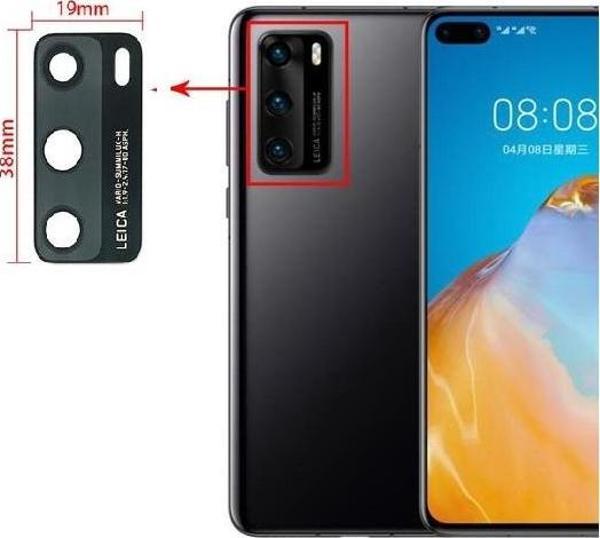 Tkgz Huawei P40 Arka Kamera Camı Lens Yapışkanlı - Image 1