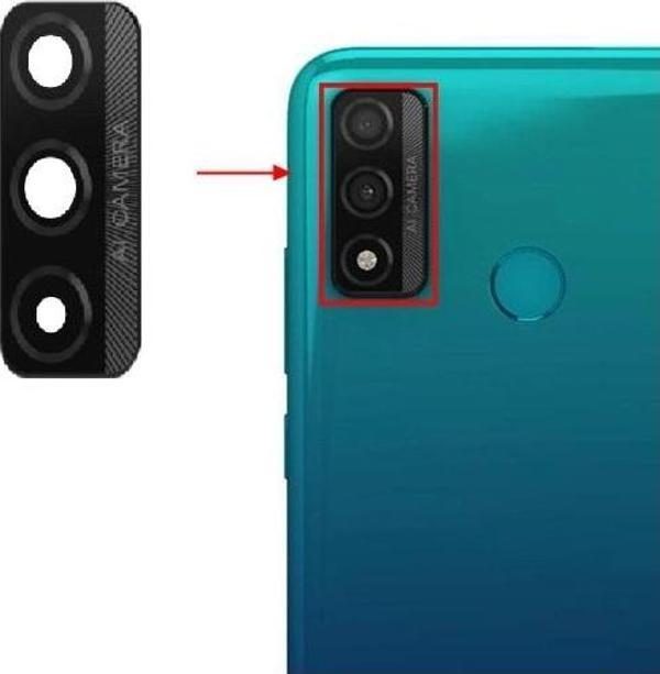 Tkgz Huawei PSMART 2020 Arka Kamera Camı Lens Yapışkanlı - Image 1